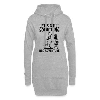 Lets Grill Something BBQ Adventure - Hoodie-Kleid - Grau meliert - Vorne