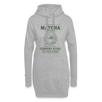 Amateurs de matcha : Cérémonie de Kyoto Japon Thé rituel - Sweat-shirt à capuche long Femme - gris chiné - Devant