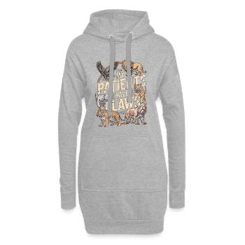 Wildlife Vet My Patients Have Claws Exotic Animal - Hoodie-Kleid - Grau meliert - Vorne