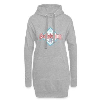 Schladming Steiermark in Österreich mit Skifahrer - Hoodie-Kleid - Grau meliert - Vorne