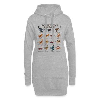 Skorpione weltweit - Skorpion - Hoodie-Kleid - Grau meliert - Vorne