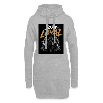 Stay Loyal Dog Shirt Hund Cool Design Streetwear - Hoodie-Kleid - Grau meliert - Vorne