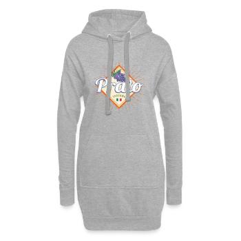 Prato Toskana in Italien Weintrauben Souvenir - Hoodie-Kleid - Grau meliert - Vorne