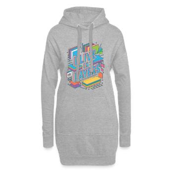 Graphic Designer I Live In Layers Visual Designer - Hoodie-Kleid - Grau meliert - Vorne