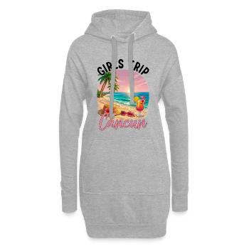 Voyage des filles Cancún - Sweat-shirt à capuche long Femme - gris chiné - Devant
