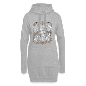 Graphic Designer Creativity Cannot Visual Artist - Hoodie-Kleid - Grau meliert - Vorne