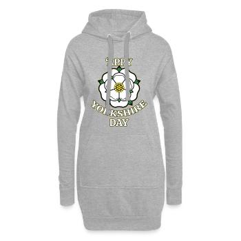 Bonne journée du Yorkshire, comté de White Rose - Sweat-shirt à capuche long Femme - gris chiné - Devant