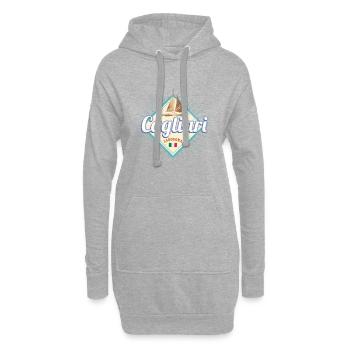 Cagliari in Sardinien Italien mit Segelschiff - Hoodie-Kleid - Grau meliert - Vorne