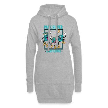 Pack Ripper Card Flipper Collectionneur de cartes à collectionner - Sweat-shirt à capuche long Femme - gris chiné - Devant