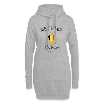 Mecheln Belgien Wappen Krone – Reise Souvenir - Hoodie-Kleid - Grau meliert - Vorne