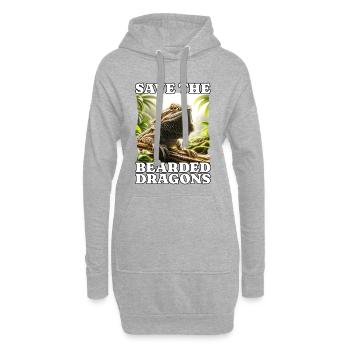 Save Bartagame - Hoodie-Kleid - Grau meliert - Vorne