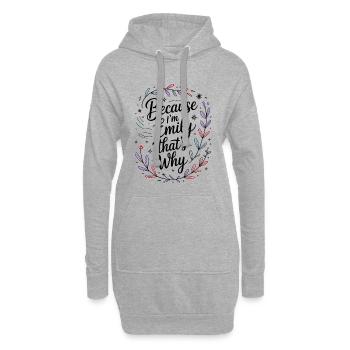 Weil Ich Emily Bin Darum Because Im Emily - Hoodie-Kleid - Grau meliert - Vorne