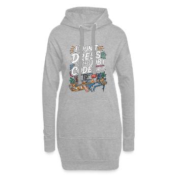 Remote Developer I Don't Dress Remote Tech Worker - Hoodie-Kleid - Grau meliert - Vorne