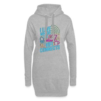 Remote Developer I Live Where The Web Developer - Hoodie-Kleid - Grau meliert - Vorne
