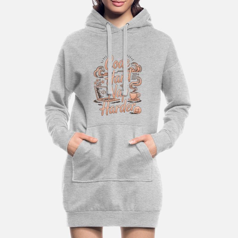 Remote Developer Code Hard Nap Harder Remote Coder Hoodie-Kleid