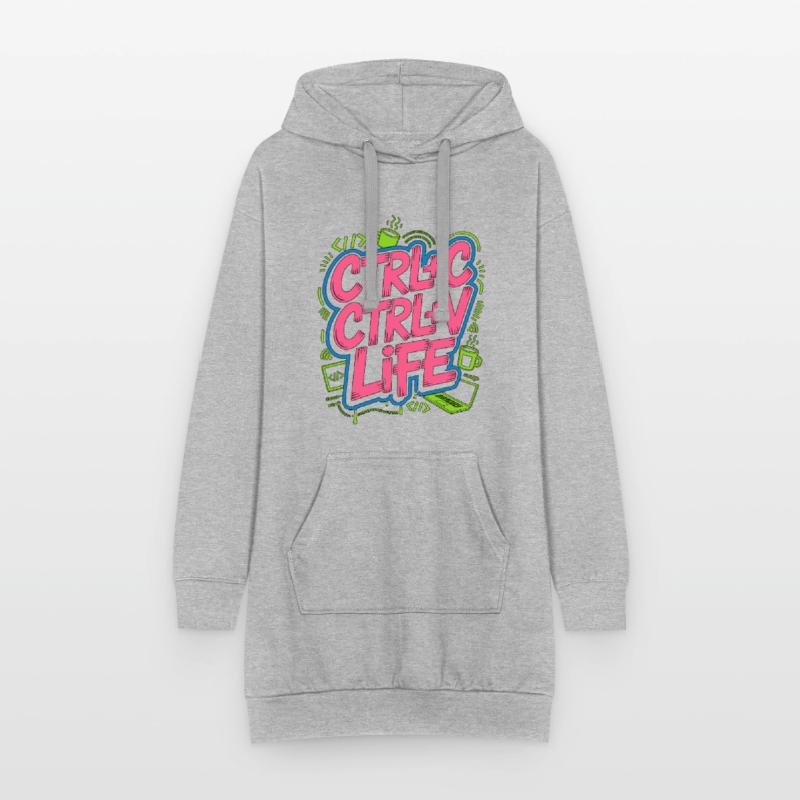 Remote Developer Ctrl+C Ctrl+V Life Web Developer Hoodie-Kleid