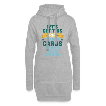 ON VA VOIR CE PACK DE CARTES À COLLECTIONNER - Sweat-shirt à capuche long Femme - gris chiné - Devant