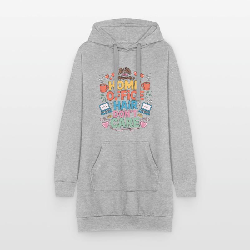 Remote Developer Home Office Hair Web Developer Hoodie-Kleid