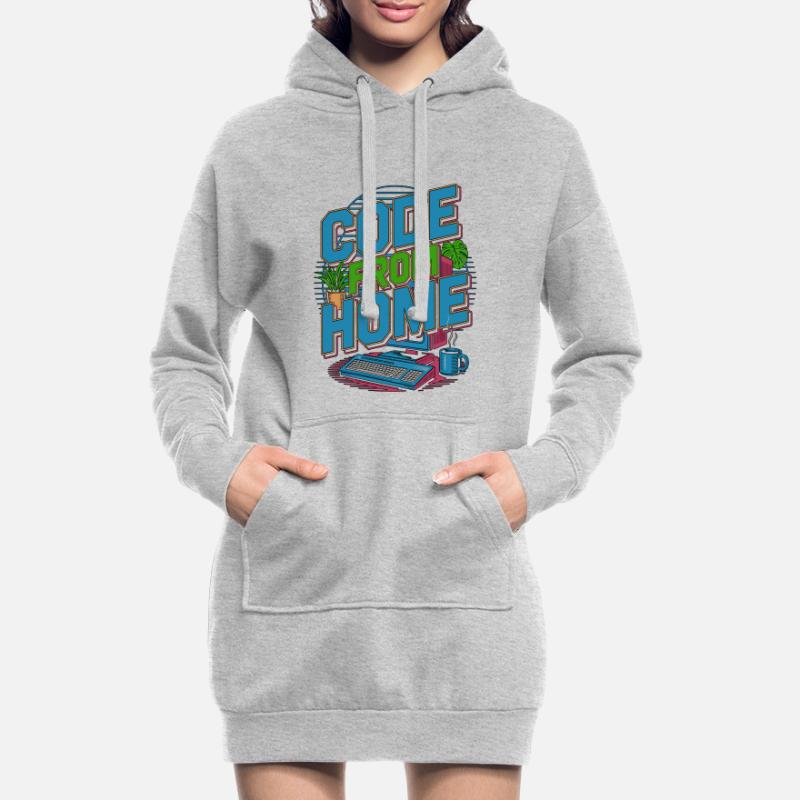 Remote Developer Code From Home Software Developer Hoodie-Kleid