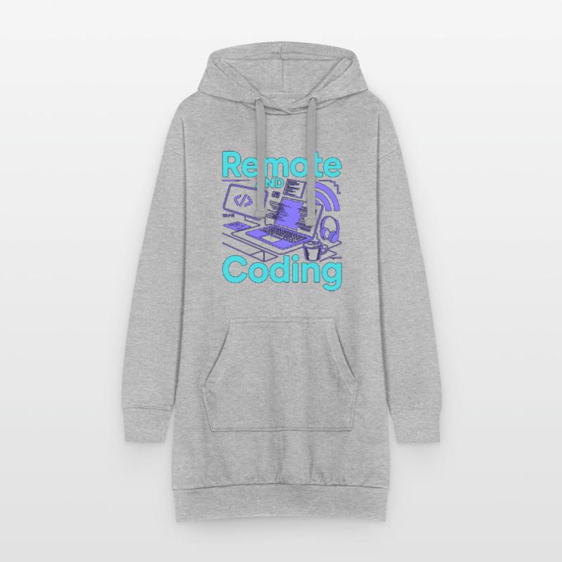 Remote Developer Remote And Coding Web Programmer Hoodie-Kleid
