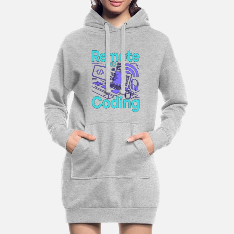 Remote Developer Remote And Coding Web Programmer Hoodie-Kleid