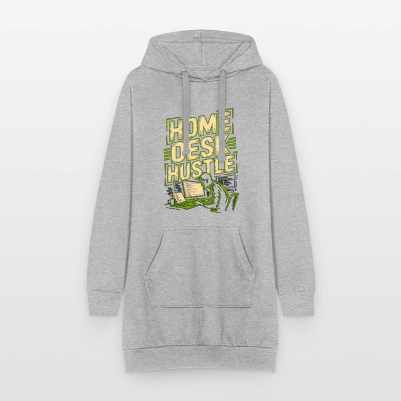 Remote Developer Home Desk Hustle Remote Coder Hoodie-Kleid