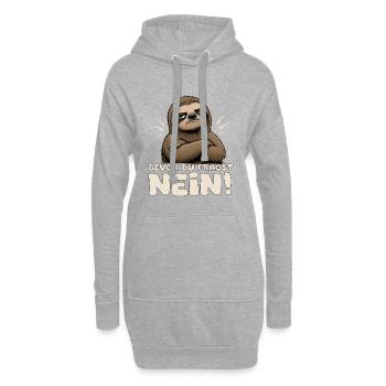 Bevor Du Fragst Nein Faultier - Hoodie-Kleid - Grau meliert - Vorne