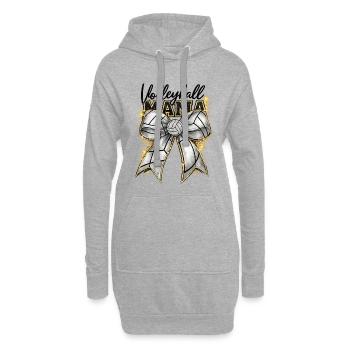 Volleyball Mama Schleife Glitzer Gold Muttertag  - Hoodie-Kleid - Grau meliert - Vorne