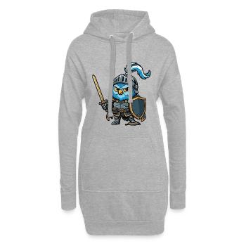 Festival médiéval de la Knight Owl Ren Faire - Sweat-shirt à capuche long Femme - gris chiné - Devant