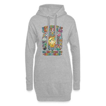 Department of crazy ideas - Hoodie-Kleid - Grau meliert - Vorne