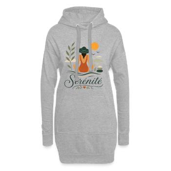 Ruhe am Meer - Hoodie-Kleid - Grau meliert - Vorne