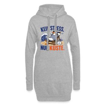 Möwe Kein Stress Nur Küste Shirt - Hoodie-Kleid - Grau meliert - Vorne