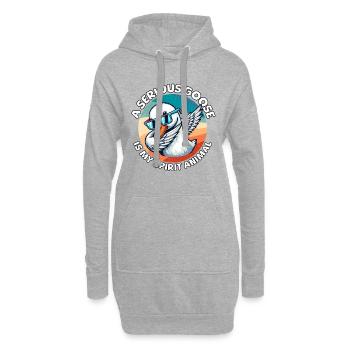 Drôles de proverbes de l’oie - Sweat-shirt à capuche long Femme - gris chiné - Devant