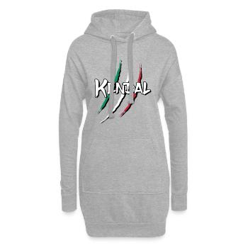 Kendal Gamer Italiano Graffi Tricolore - Hoodie Dress - heather grey - Front