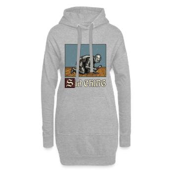 Sir Ching sucht Ren Faire im Mittelalter - Hoodie-Kleid - Grau meliert - Vorne