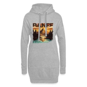 Parc national de Banff, Canada - Sweat-shirt à capuche long Femme - gris chiné - Devant