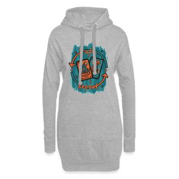 Sammler von Tauschkartenspielen und Sammlern - Hoodie-Kleid - Grau meliert - Vorne