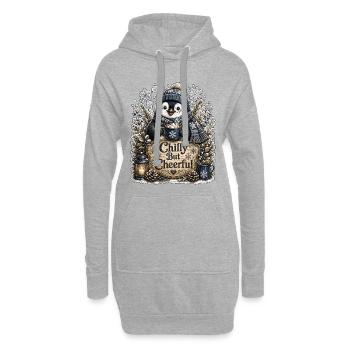 Chilly But Cheerful - Hoodie-Kleid - Grau meliert - Vorne