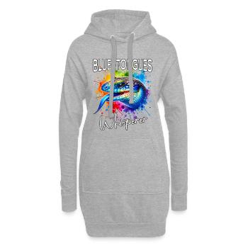 Chuchoteur de scinques à langue bleue - Sweat-shirt à capuche long Femme - gris chiné - Devant