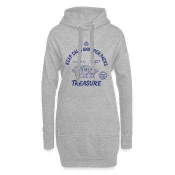 Keep Calm And Open Packs Schatz-Sammelkarte - Hoodie-Kleid - Grau meliert - Vorne