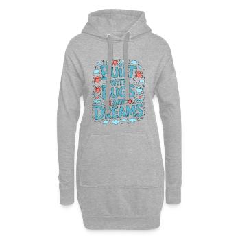 Développeur de jeux construit avec des bugs et développeur indépendant - Sweat-shirt à capuche long Femme - gris chiné - Devant
