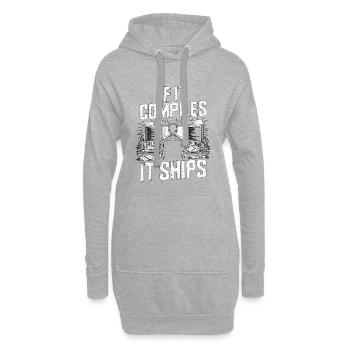 Développeur de jeux Si ça compile Programmeur de jeux - Sweat-shirt à capuche long Femme - gris chiné - Devant