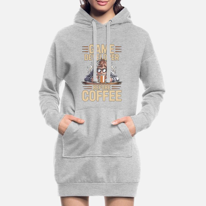 Game Developer Before Web Developer Coffee Lover Hoodie-Kleid