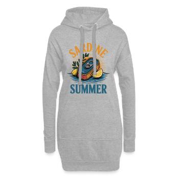 Sardine Summer T-Shirt für den Sommer und Urlaub - Hoodie-Kleid - Grau meliert - Vorne