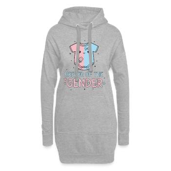 Révélation de sexe : Gardien de la baby shower de genre - Sweat-shirt à capuche long Femme - gris chiné - Devant