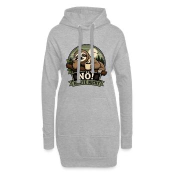 NÖ Heute Nicht faultier Kaffee - Hoodie-Kleid - Grau meliert - Vorne