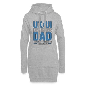 UX/UI Designer Dad The Idol The Product Designer - Hoodie-Kleid - Grau meliert - Vorne