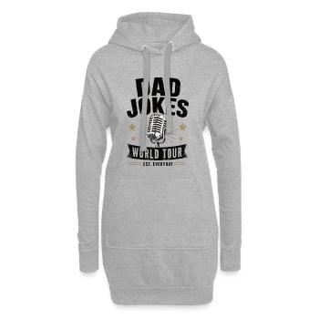 Dad Jokes World Tour Shirt - Hoodie-Kleid - Grau meliert - Vorne