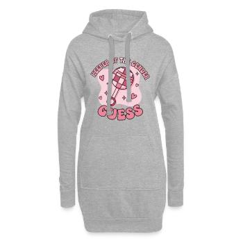 Révélation de sexe : Gardien du genre Maman Devine le Papa - Sweat-shirt à capuche long Femme - gris chiné - Devant