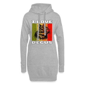 Degu Degu - Hoodie-Kleid - Grau meliert - Vorne